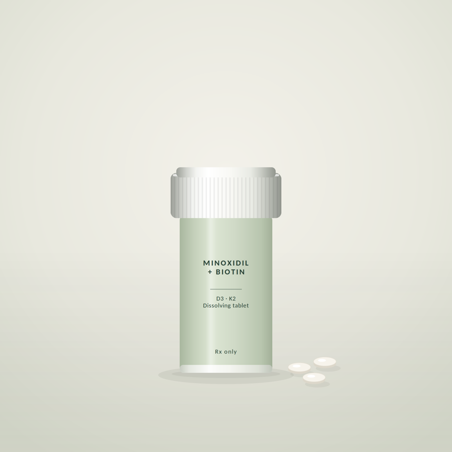 Minoxidil ODT — illustrative product render